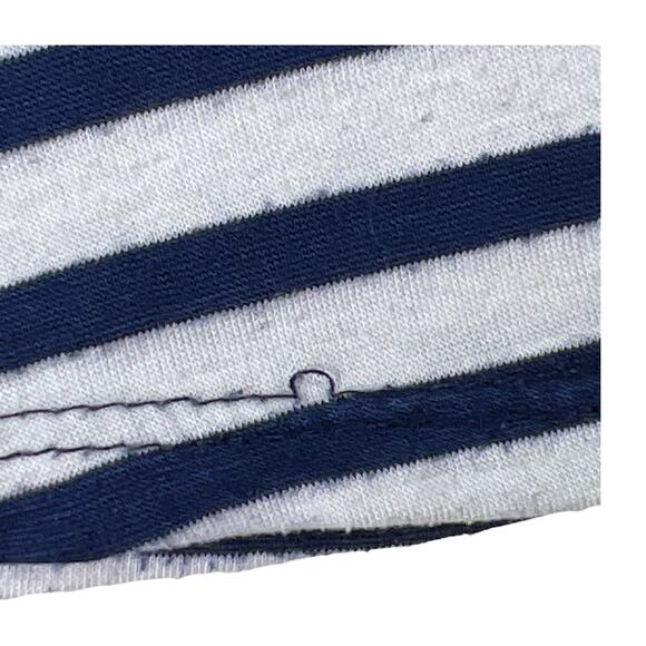 Charming Charlie Sleeveless Stripe Tee Shirt Blouse Sheer Peach Chiffon Shoulder - Picture 8 of 11